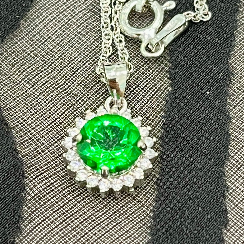 1.5Ct Natural Topaz 14KGP Necklace